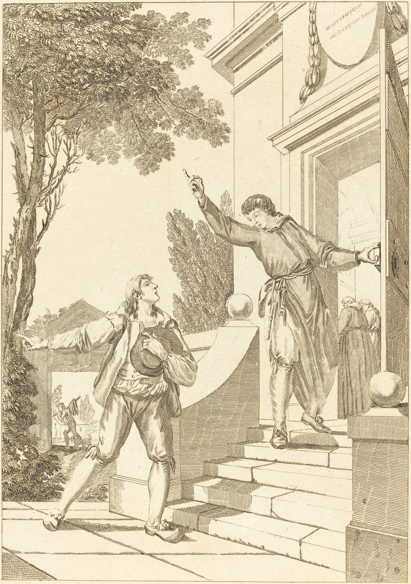 etching by French 18th Century (Alix malade), 16X12"(A3)Poster Print