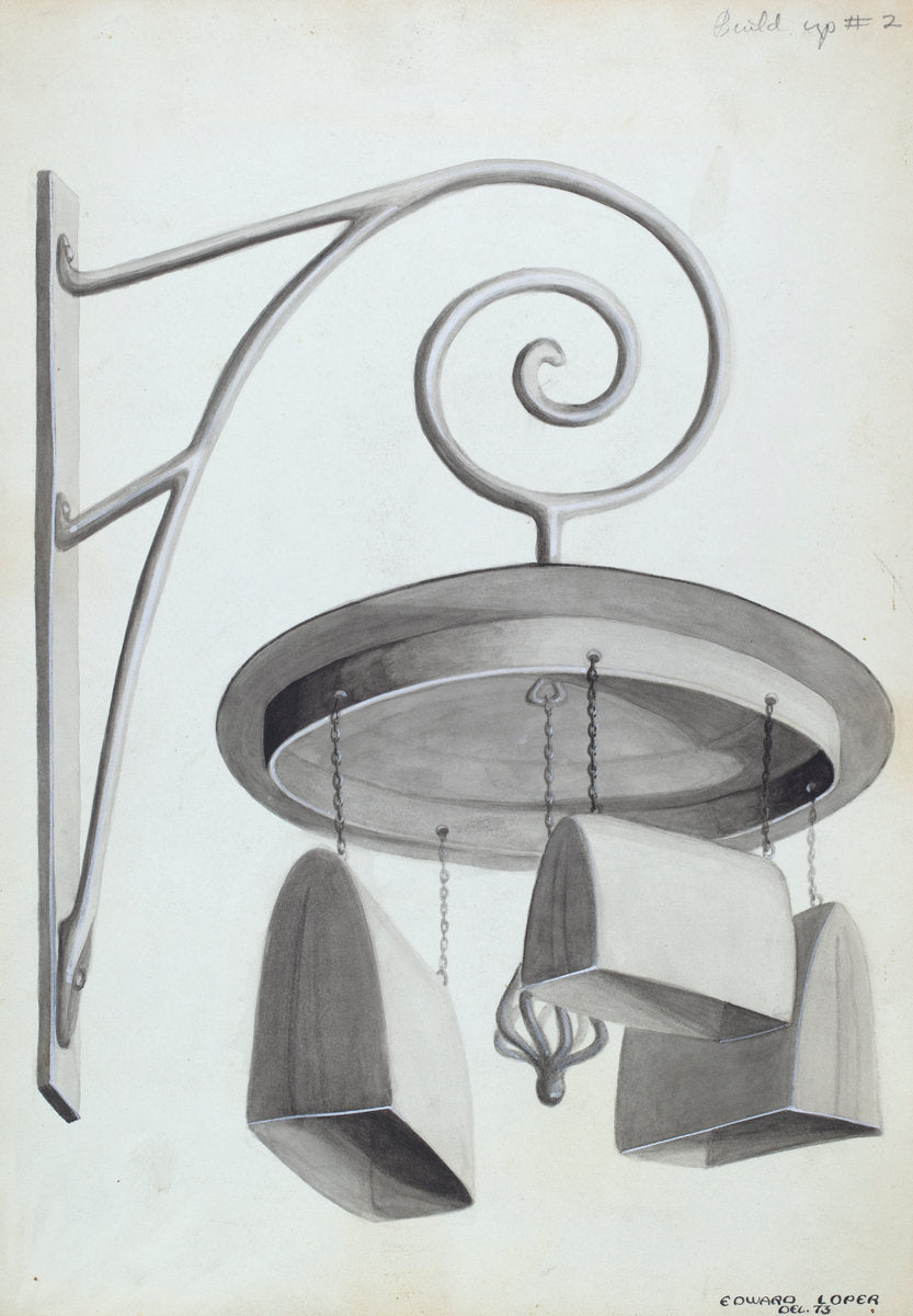 Colonial Chimes by Edward L. Loper (American, born 1916), 16X12"(A3)Poster Print