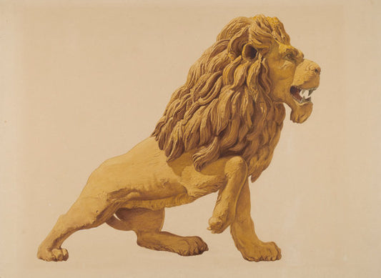 Circus Wagon Lion by Howard Weld (American, active c. 1935), 16X12"(A3)Poster Print