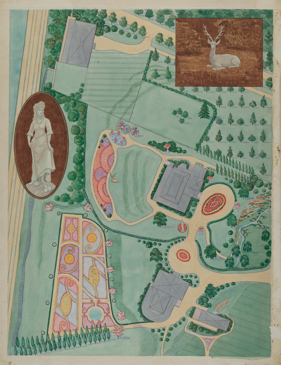 W. A. Wheelock Estate by Tabea Hosier (American, active c. 1935), 16X12"(A3)Poster Print