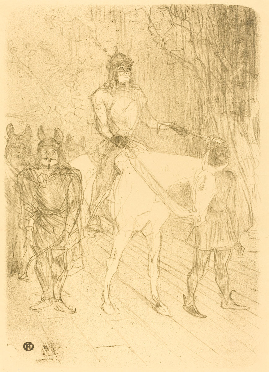 Entrance of Brasseur in "Chilperic" (Entrée de Brasseur dans "Chilpéric") by Henri de Toulouse-Lautrec (French, 1864 - 1901), 16X12"(A3)Poster Print