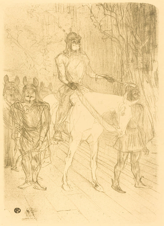 Entrance of Brasseur in "Chilperic" (Entrée de Brasseur dans "Chilpéric") by Henri de Toulouse-Lautrec (French, 1864 - 1901), 16X12"(A3)Poster Print