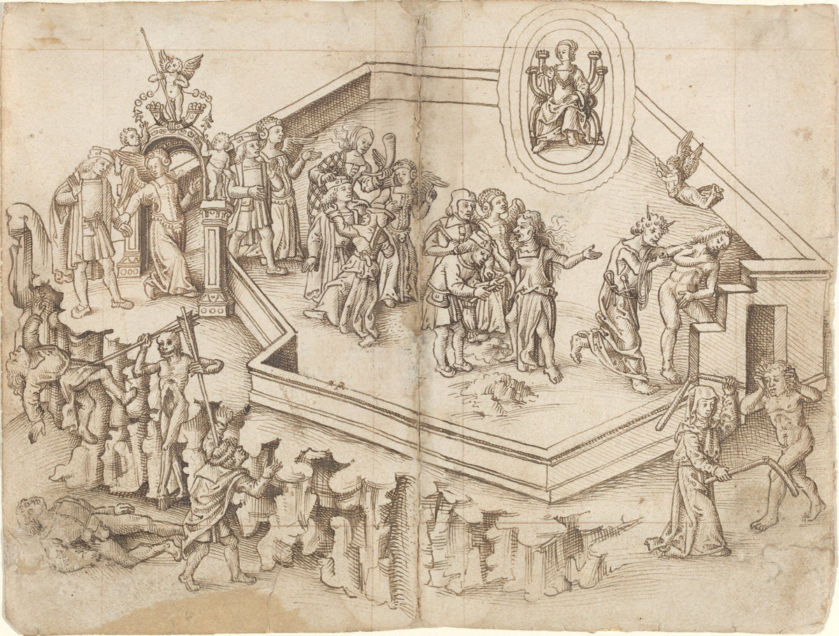 c. 1512/1515 by French early 16th Century (Allegory of the Life of a Scholar in a Rich Household [fol. 3 verso / 4 recto]), 16X12"(A3)Poster Print