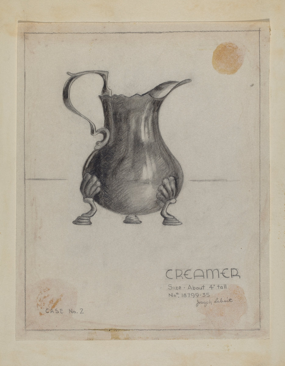 Silver Creamer by Joseph Leboit (American, 1907 - 2002), 16X12"(A3)Poster Print