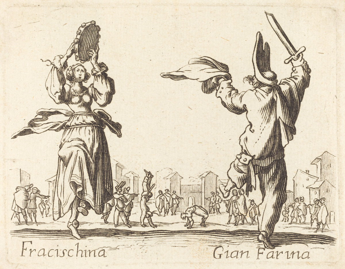 etching by after Jacques Callot (Fracischina and Gian Farina), 16X12"(A3)Poster Print