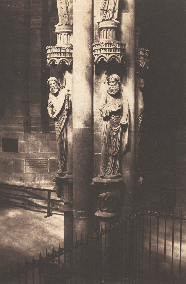 Pillar of Angels, Strasbourg Cathedral by Charles David Winter (French, 1821 - 1904), 16X12"(A3)Poster Print