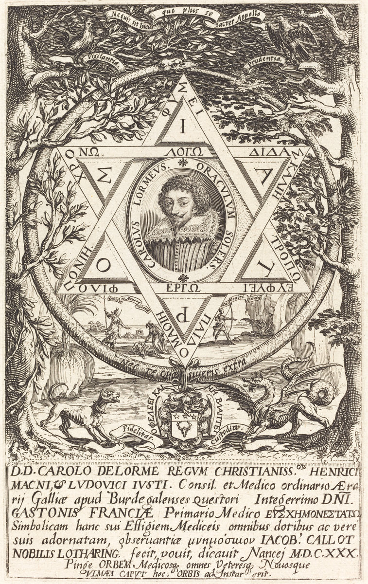 Charles De Lorme by Jacques Callot (French, 1592 - 1635), 16X12"(A3)Poster Print