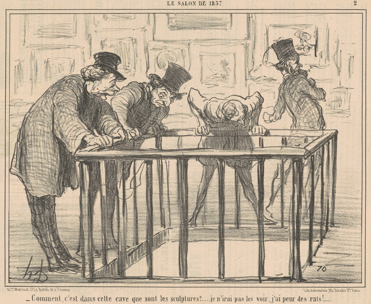 Comment, c'est dans cette cave que ... by Honoré Daumier (French, 1808 - 1879), 16X12"(A3)Poster Print
