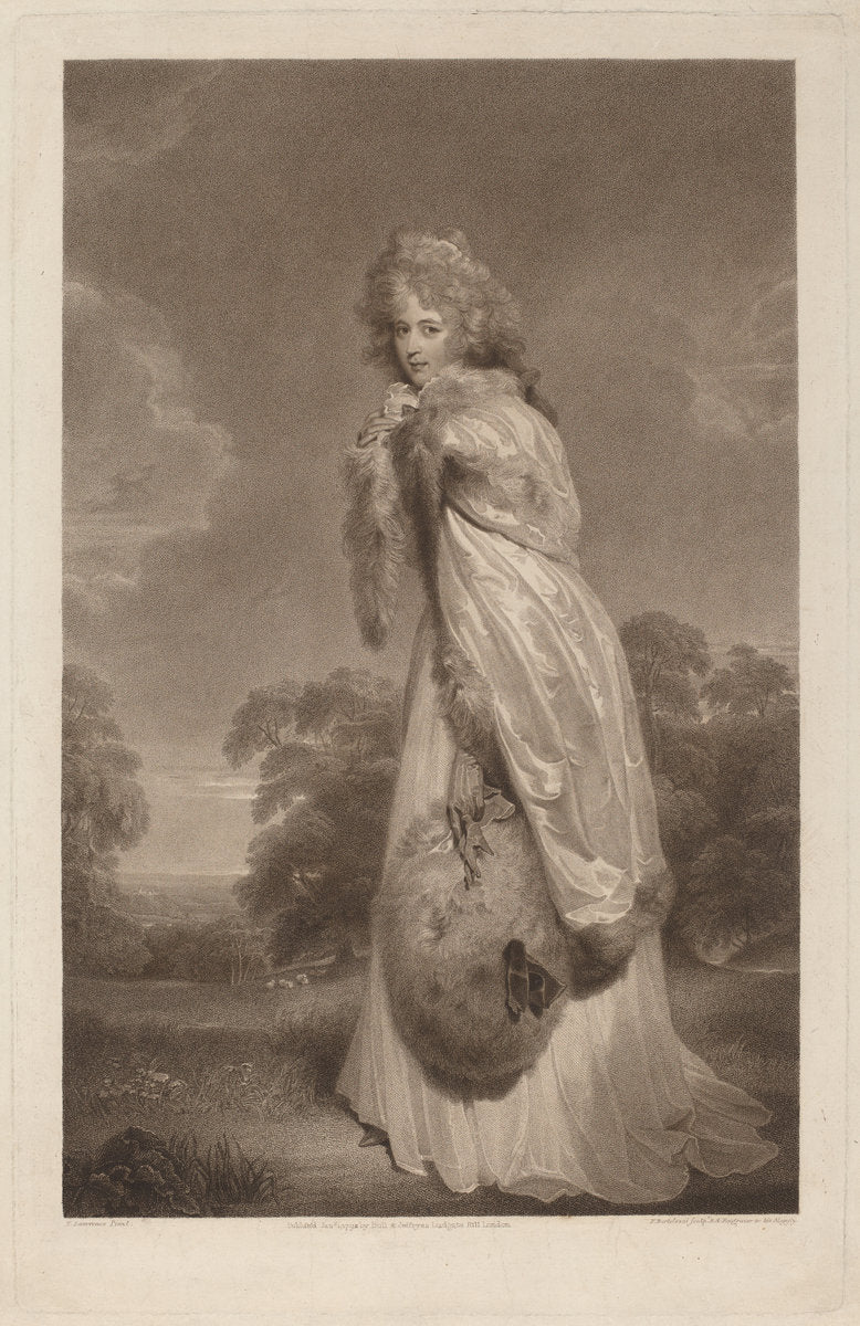 Elizabeth Farran by Francesco Bartolozzi after Sir Thomas Lawrence (Italian, 1727 - 1815), 16X12"(A3)Poster Print