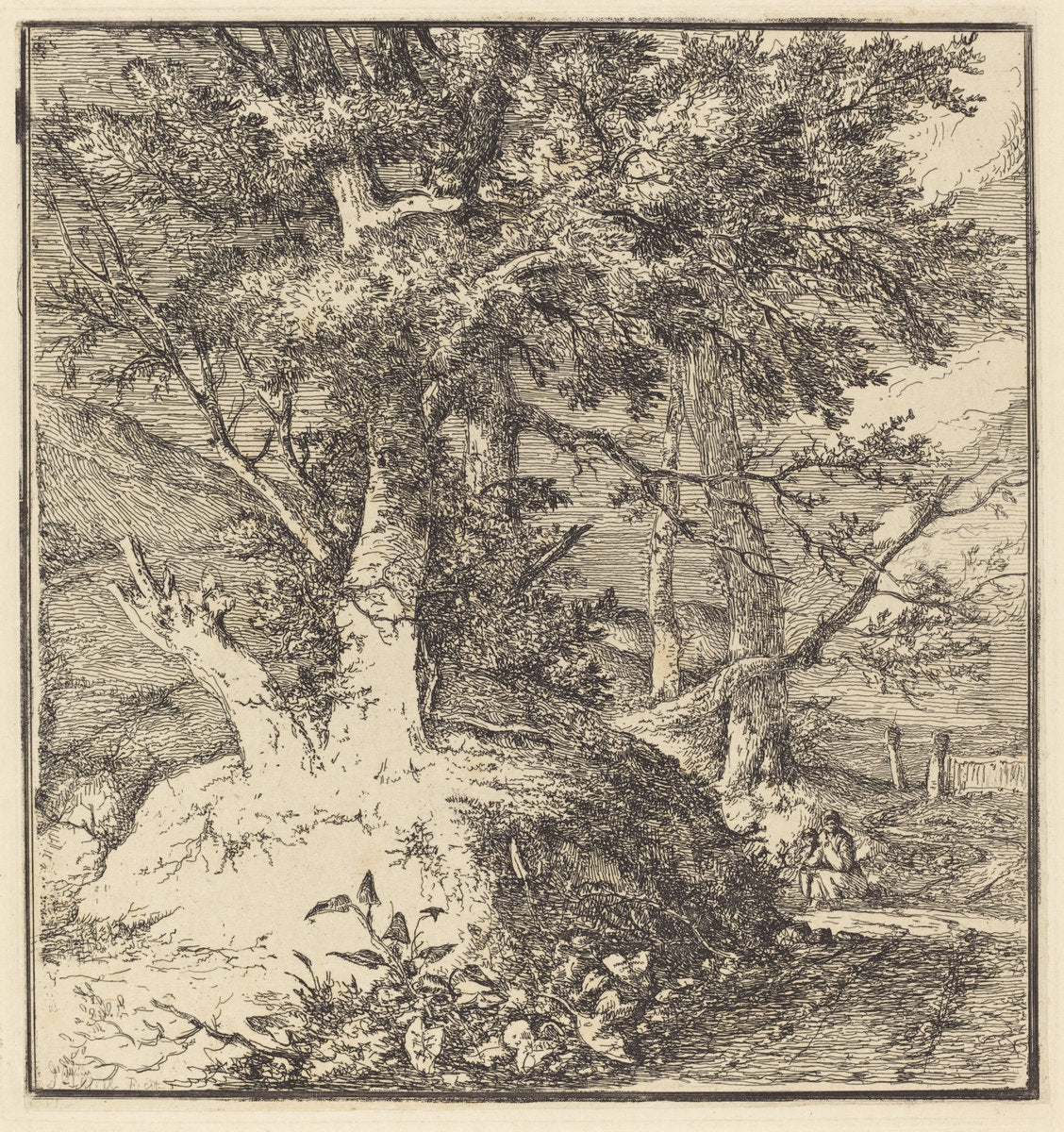 Tree on a Mound by John Crome (British, 1768 - 1821), 16X12"(A3)Poster Print
