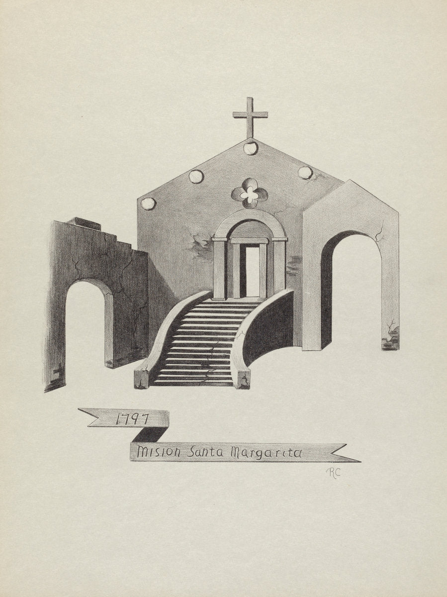 Mision Santa Margarita by James Jones (American, active 1932 - 1942), 16X12"(A3)Poster Print