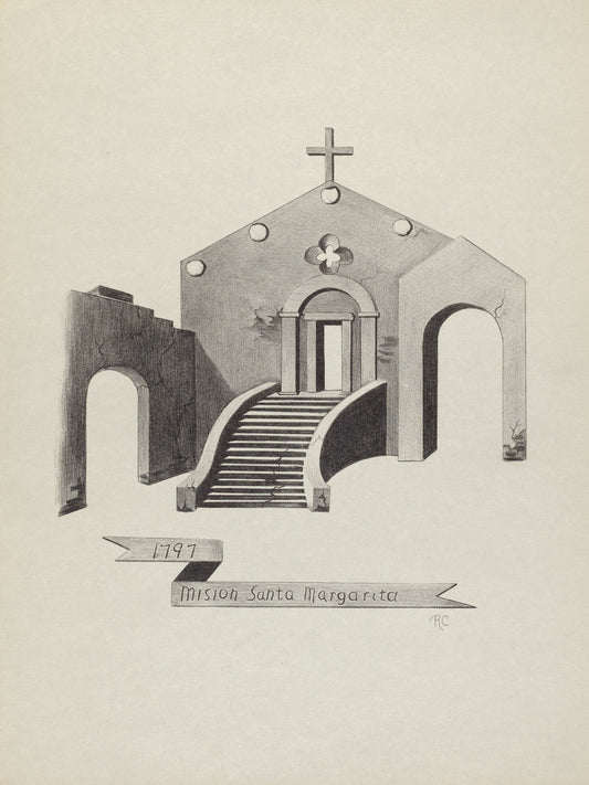 Mision Santa Margarita by James Jones (American, active 1932 - 1942), 16X12"(A3)Poster Print