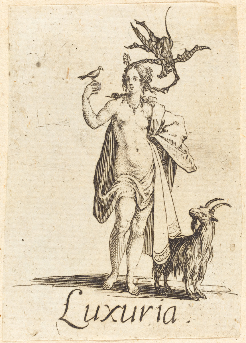 Lust by Jacques Callot (French, 1592 - 1635), 16X12"(A3)Poster Print