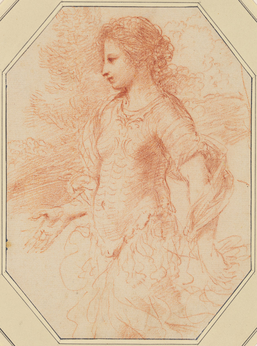 Erminia by Giovanni Francesco Barbieri, called Guercino (Bolognese, 1591 - 1666), 16X12"(A3)Poster Print