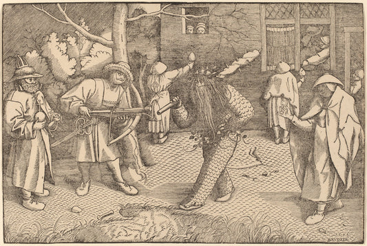 1566 by after Pieter Bruegel the Elder (The Masquerade of Ourson and Valentin), 16X12"(A3)Poster Print