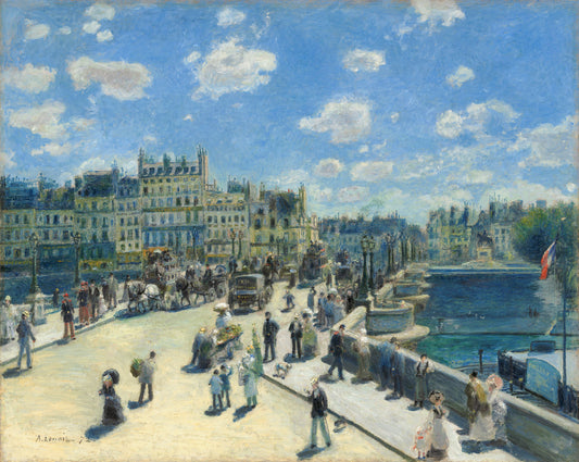 Pont Neuf, Paris by Auguste Renoir (French, 1841 - 1919), 16X12"(A3)Poster Print