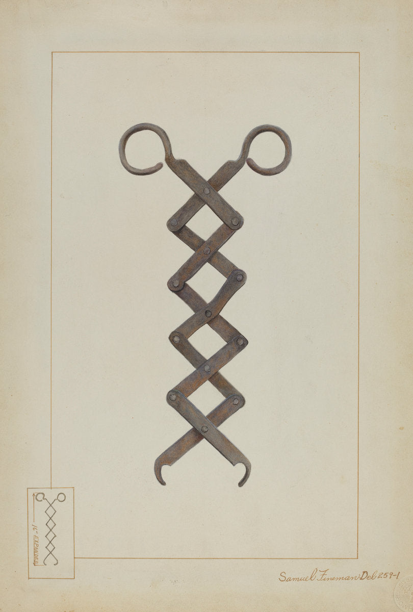 Tongs by Samuel Fineman (American, active c. 1935), 16X12"(A3)Poster Print