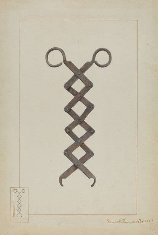 Tongs by Samuel Fineman (American, active c. 1935), 16X12"(A3)Poster Print