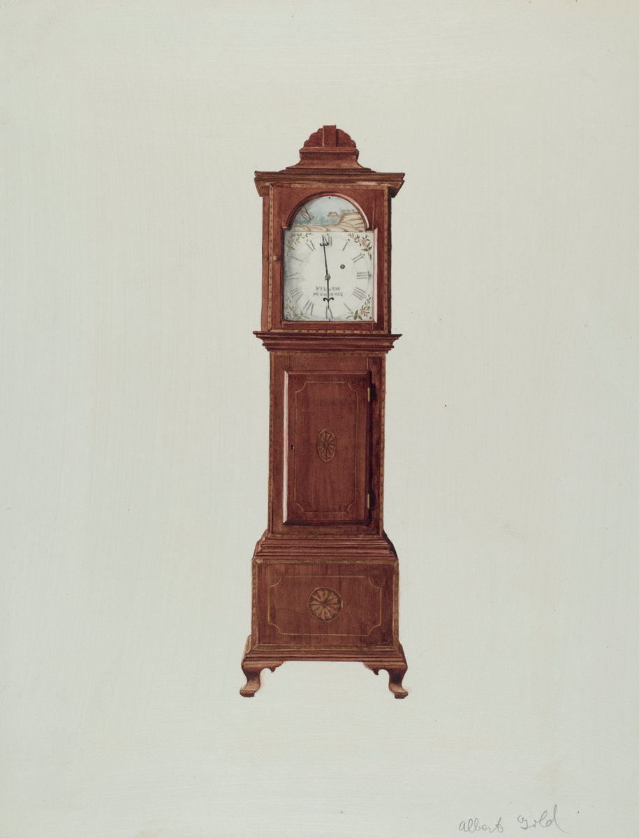 Hall Clock (Miniature) by Albert Gold (American, 1916 - 1972), 16X12"(A3)Poster Print