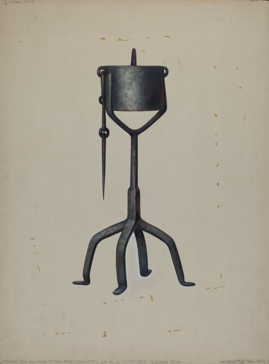 Oil Lamp by Walter Hochstrasser (American, active c. 1935), 16X12"(A3)Poster Print