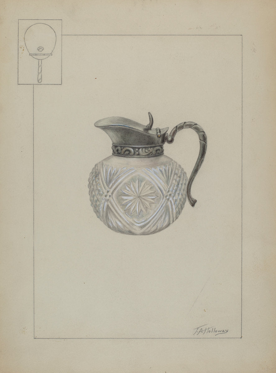 Syrup Pitcher by Thomas Holloway (American, active c. 1935), 16X12"(A3)Poster Print