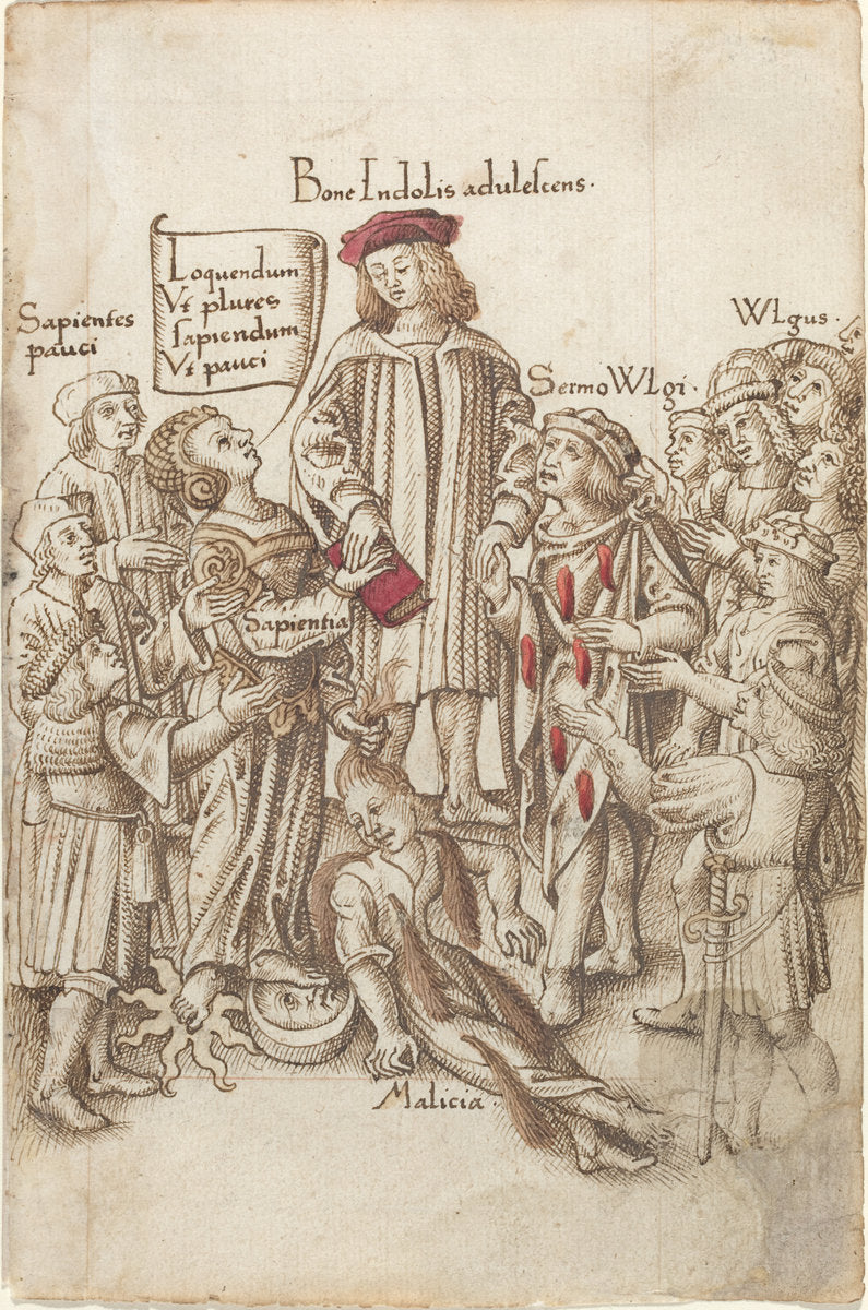 c. 1512/1515 by French early 16th Century ("Do Not Walk outside the Public Highway" [fol. 35 recto]), 16X12"(A3)Poster Print