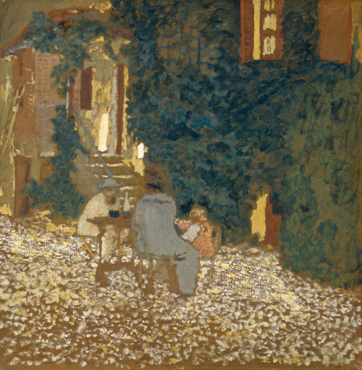 Repast in a Garden by Edouard Vuillard (French, 1868 - 1940), 16X12"(A3)Poster Print