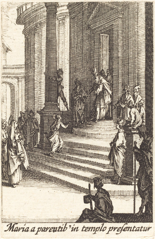 The Presentation of the Virgin by Jacques Callot (French, 1592 - 1635), 16X12"(A3)Poster Print