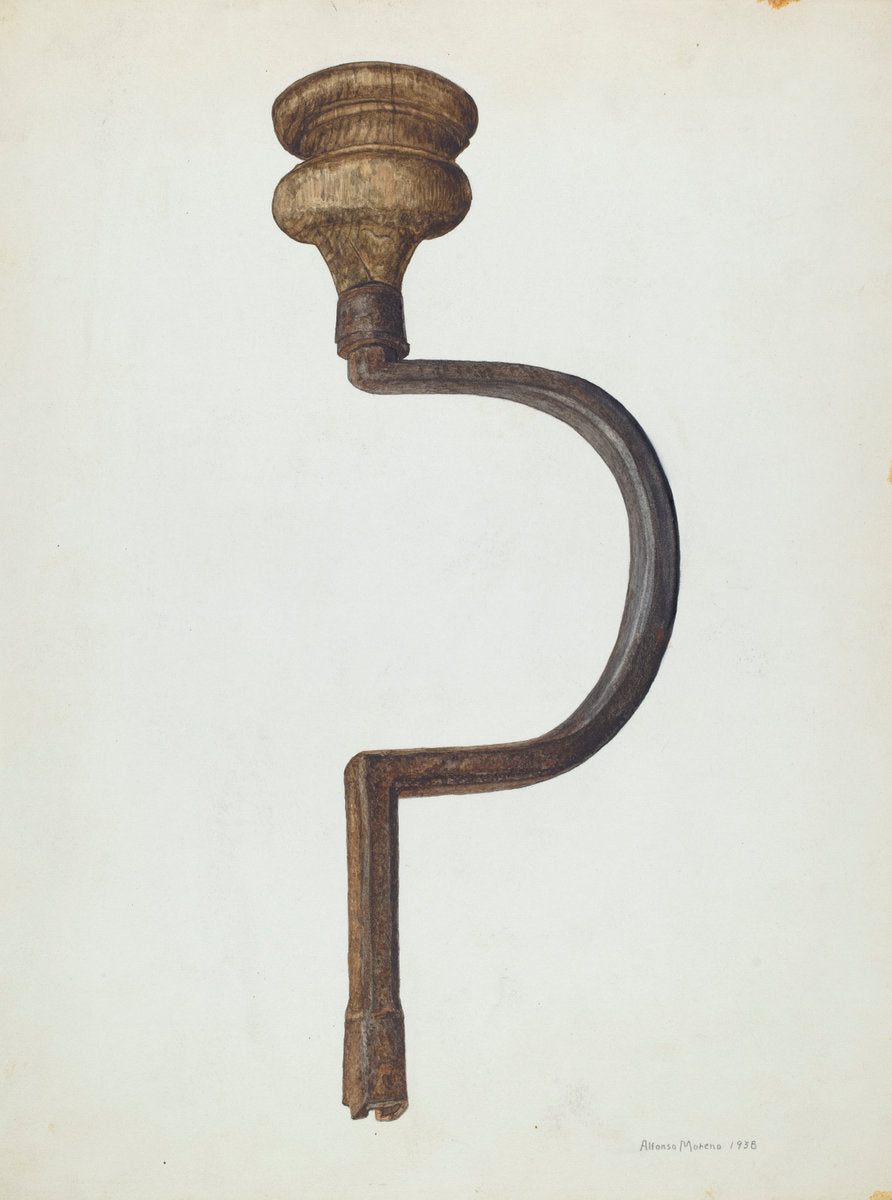 Bit Brace by Alfonso Moreno (American, active c. 1935), 16X12"(A3)Poster Print