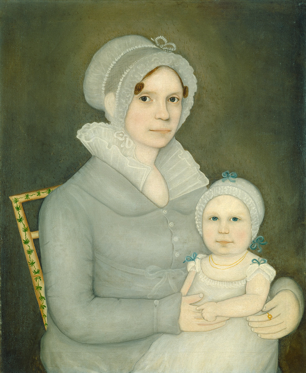Mrs. John Harrisson and Daughter by Frederick W. Mayhew (American, 1785 - 1854), 16X12"(A3)Poster Print