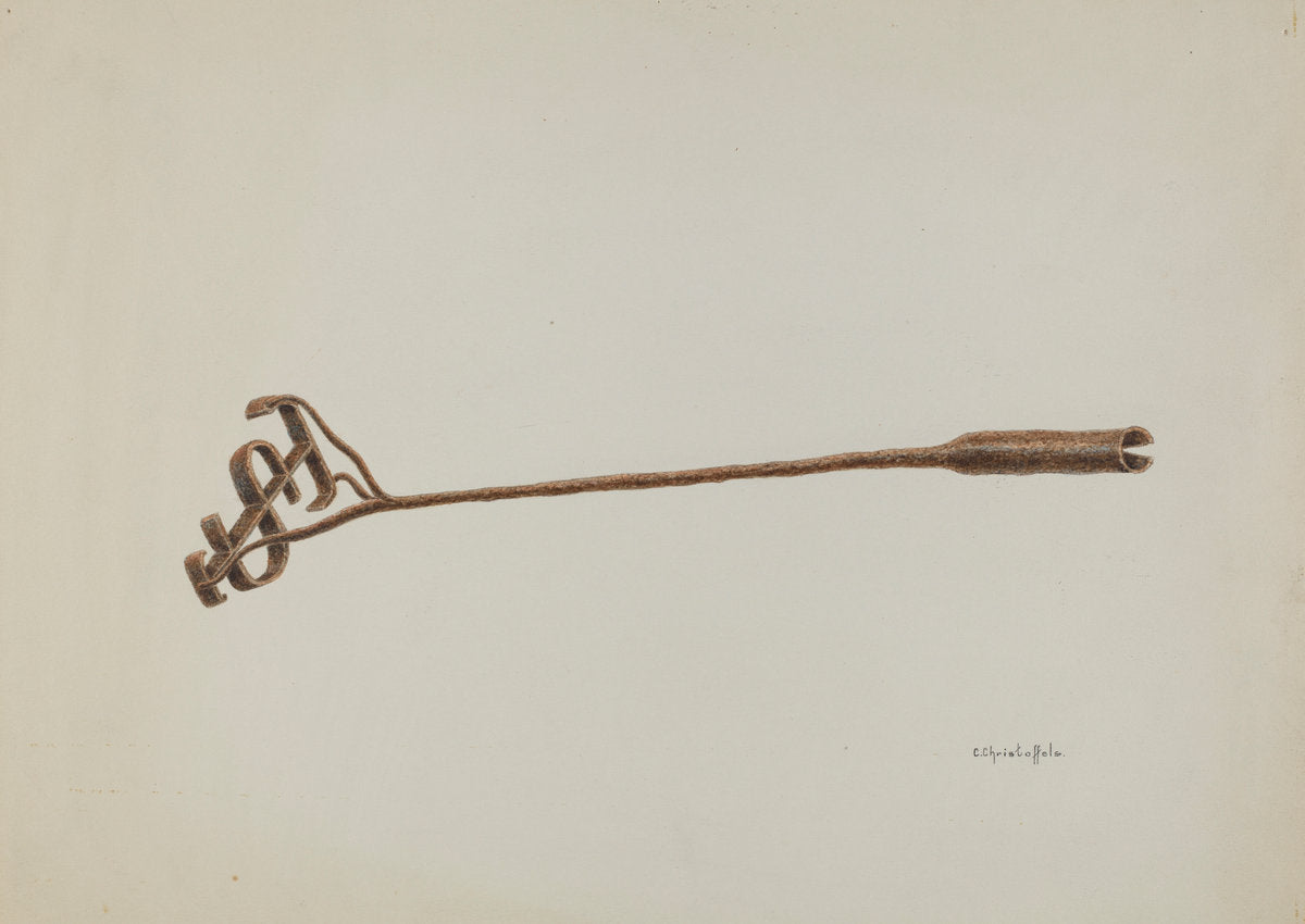 Branding Iron by Cornelius Christoffels (American, active c. 1935), 16X12"(A3)Poster Print
