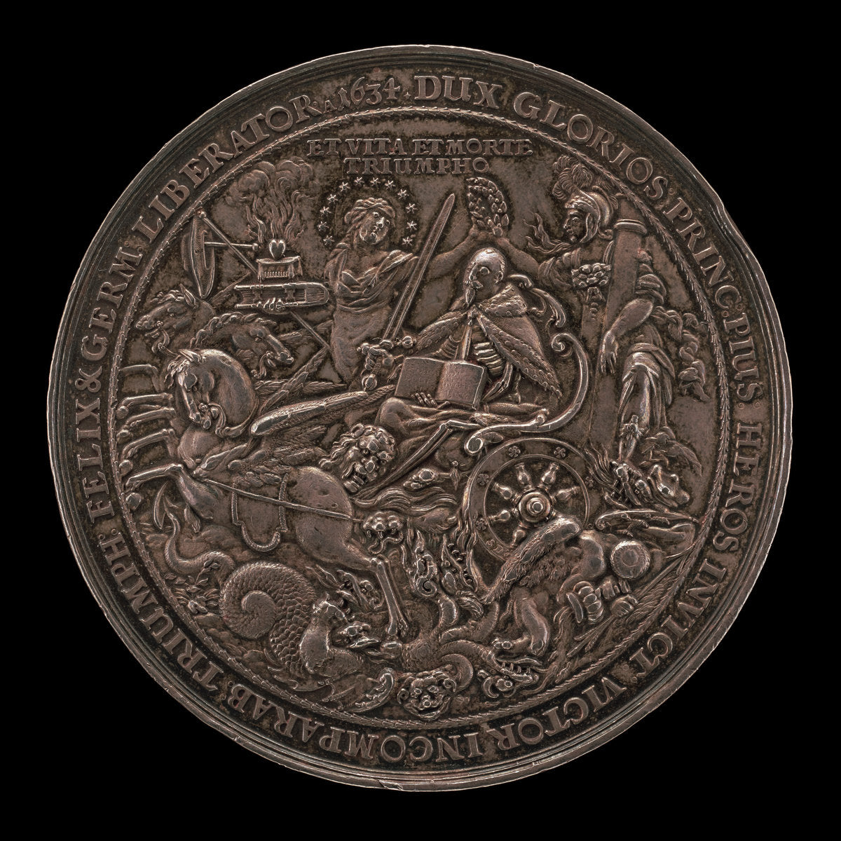 Death of Gustavus II Adolphus, 1594-1632, King of Sweden 1611 [obverse] by Sebastian Dadler (German, 1586 - 1657), 16X12"(A3)Poster Print