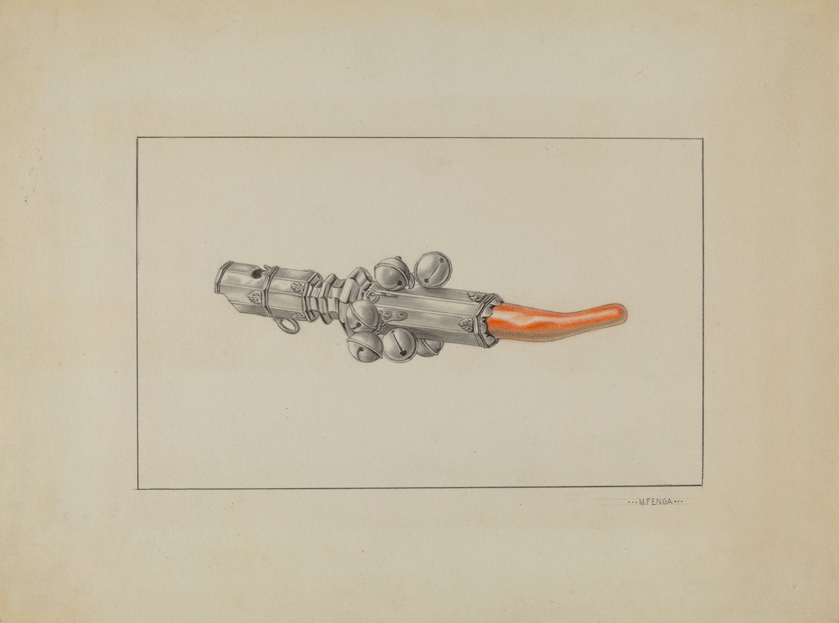 Rattle by Michael Fenga (American, active c. 1935), 16X12"(A3)Poster Print