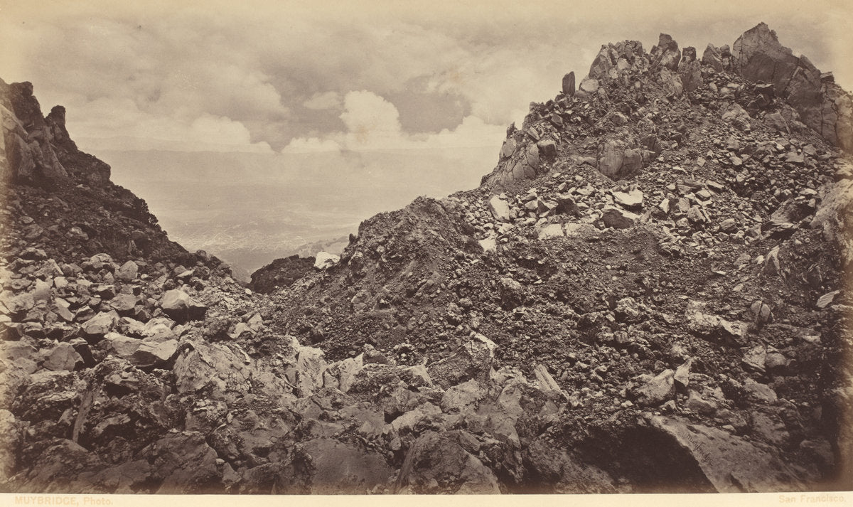 Quezaltenango from the Crater of a Volcano by Eadweard Muybridge (American, born England, 1830 - 1904), 16X12"(A3)Poster Print