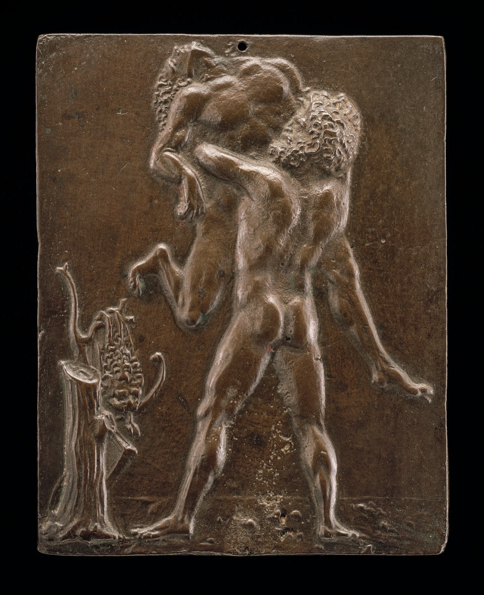 Hercules and Antaeus by Attributed to Moderno (Italian, 1467 - 1528), 16X12"(A3)Poster Print