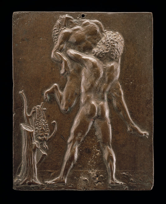 Hercules and Antaeus by Attributed to Moderno (Italian, 1467 - 1528), 16X12"(A3)Poster Print