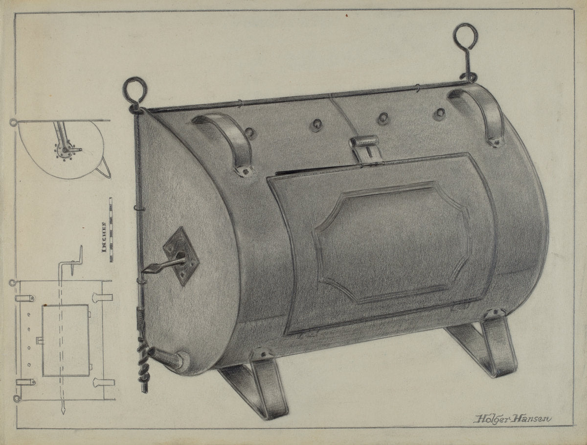 Dutch Oven by Holger Hansen (American, active c. 1935), 16X12"(A3)Poster Print