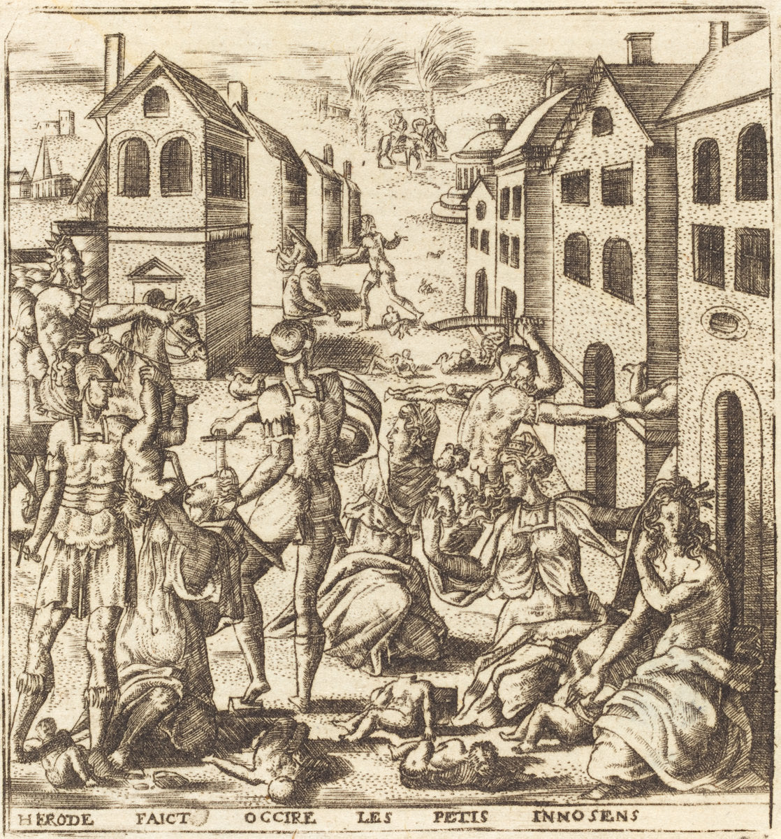 The Massacre of the Innocents by Léonard Gaultier (French, 1561 - 1641), 16X12"(A3)Poster Print