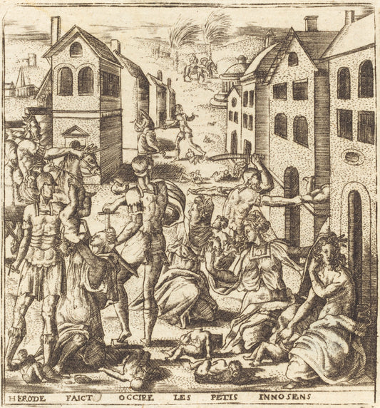 The Massacre of the Innocents by Léonard Gaultier (French, 1561 - 1641), 16X12"(A3)Poster Print