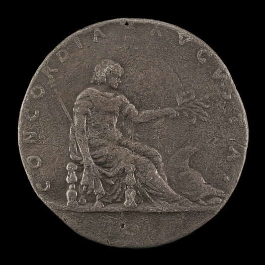 Concordia Holding a Lily Scepter and an Olive Branch by Francesco Laurana (Dalmatian, 1420/1425 - 1502), 16X12"(A3)Poster Print