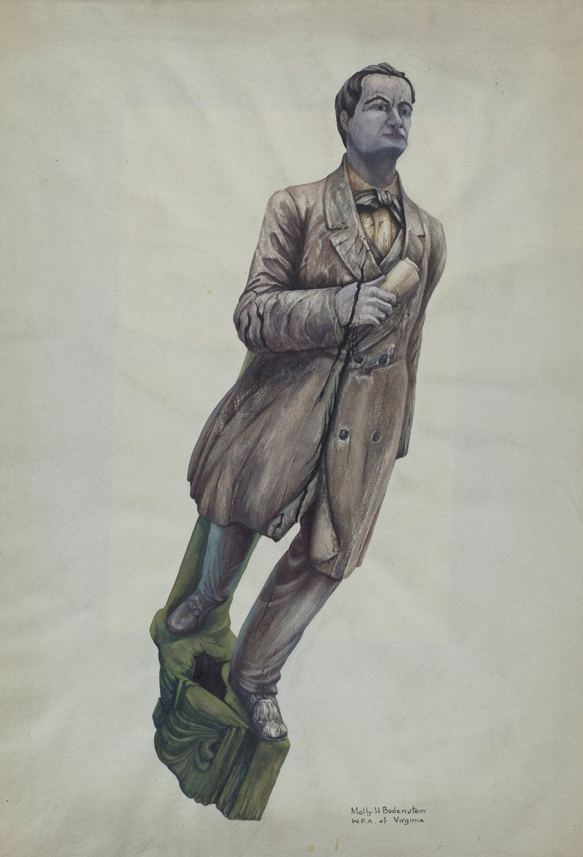 Figurehead "General Schofield" by Molly Bodenstein (American, 1902 - 1971), 16X12"(A3)Poster Print