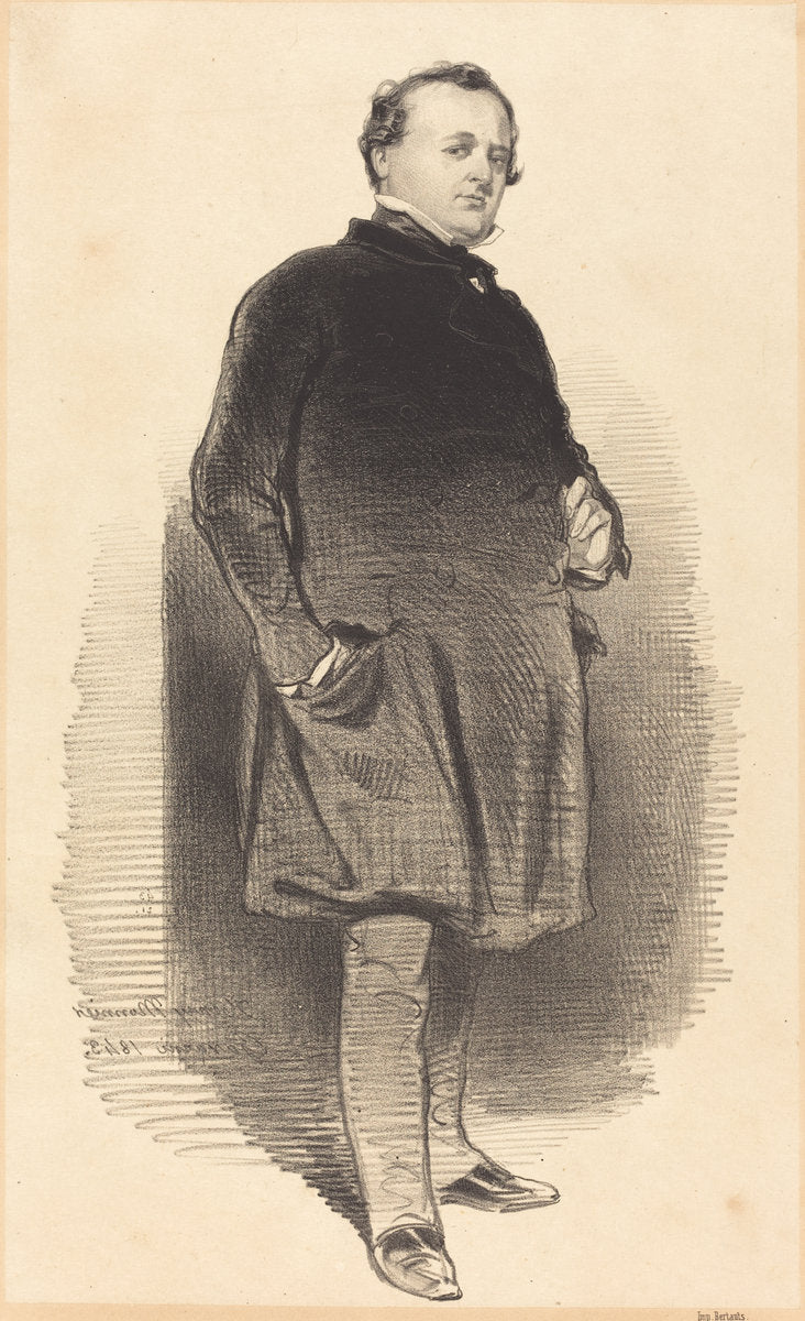 Henry Monnier by Paul Gavarni (French, 1804 - 1866), 16X12"(A3)Poster Print
