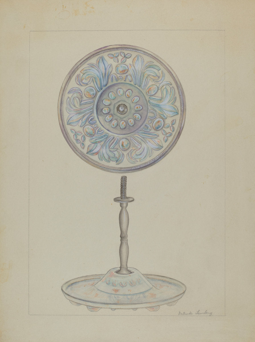 Mirror Support by Gertrude Lemberg (American, active c. 1935), 16X12"(A3)Poster Print