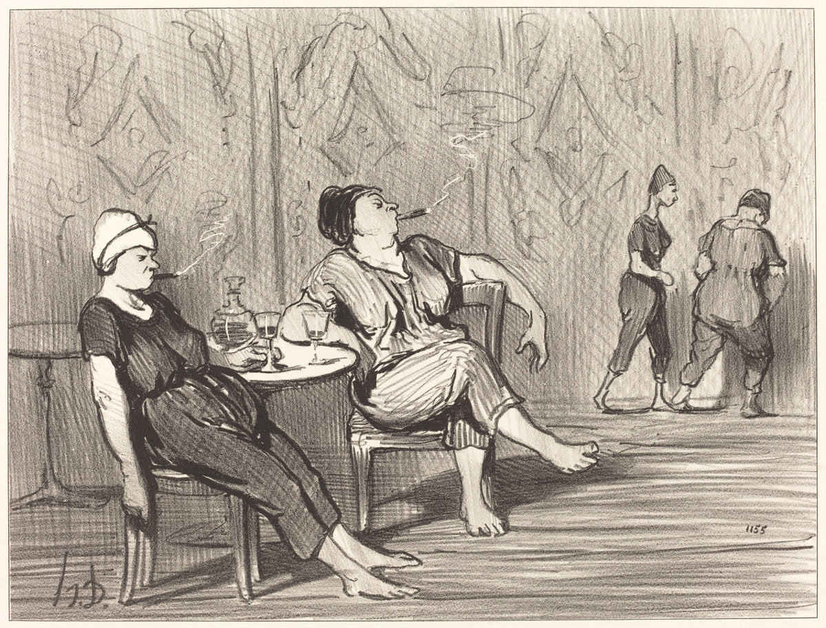 A la buvette by Honoré Daumier (French, 1808 - 1879), 16X12"(A3)Poster Print
