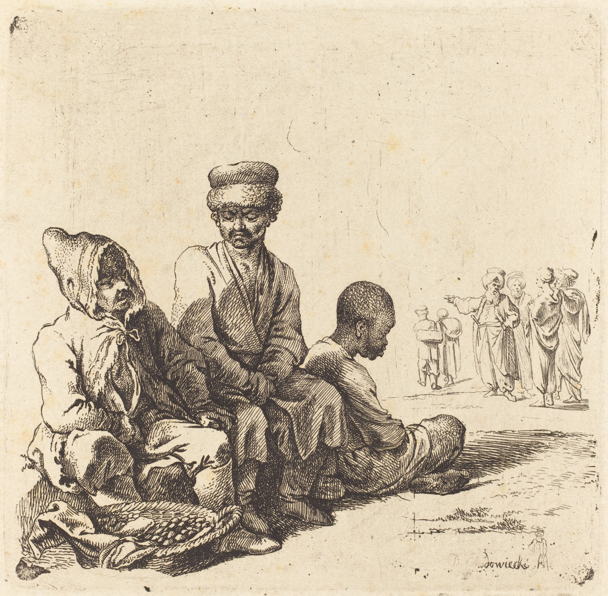 Russians and Turks by Daniel Nikolaus Chodowiecki (German, 1726 - 1801), 16X12"(A3)Poster Print