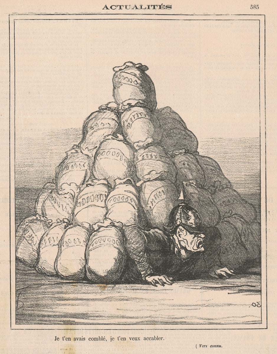 Je t'en avais comblé ... by Honoré Daumier (French, 1808 - 1879), 16X12"(A3)Poster Print