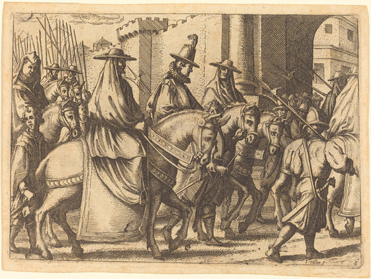 Entry into Ferrara by Jacques Callot (French, 1592 - 1635), 16X12"(A3)Poster Print