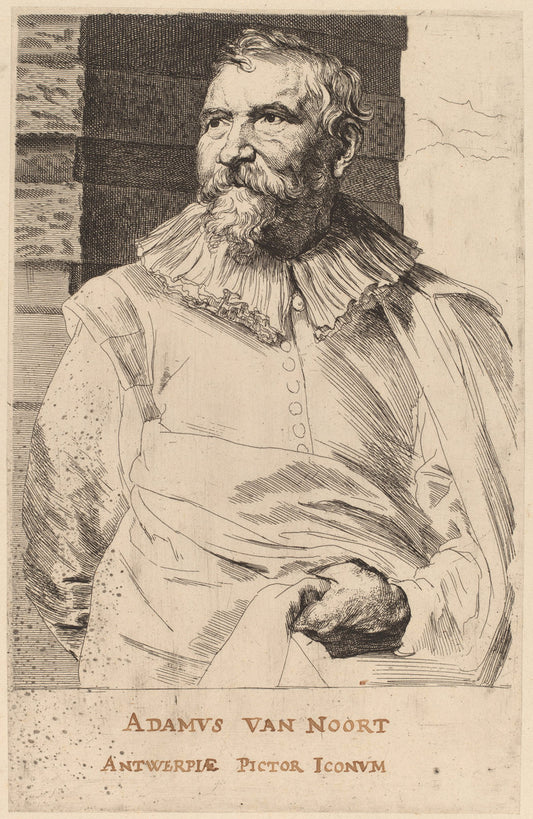 Adam van Noort by Sir Anthony van Dyck (Flemish, 1599 - 1641), 16X12"(A3)Poster Print