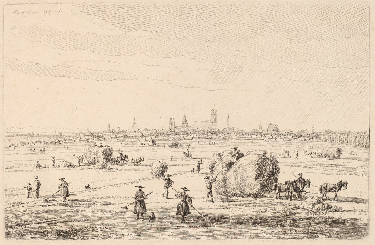München (Munich) by Wilhelm von Kobell (German, 1766 - 1853), 16X12"(A3)Poster Print