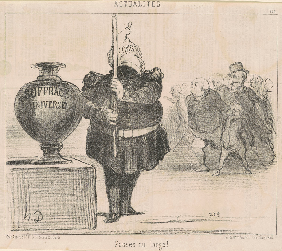 Passez au large! by Honoré Daumier (French, 1808 - 1879), 16X12"(A3)Poster Print
